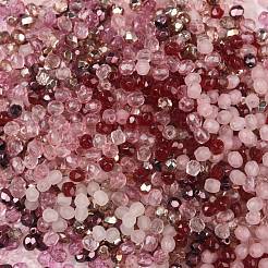 ファイアポリッシュチェコガラスビーズ  多面カット  アナナス属  レッド  3x3mm  穴：0.8mm  約1440個/袋&nbsp;LAMP-O017-151-RM3