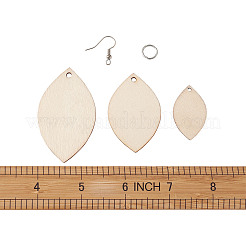 DIY Unfinished Wooden Pendant Earring Making Kits&nbsp;DIY-YS0001-16