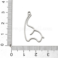 ステンレスペンダント201個  キリンチャーム  切り取る  ステンレス鋼色  27x17.5x1mm  穴：1.4mm&nbsp;SA-CBA0460-07P