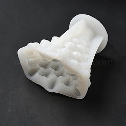 3dクリスマスツリーDIYキャンドルシリコンモールド  クリスマスツリーの香りのキャンドル作りに  ホワイト  12.5x12.5x12.6cm  内径：11.7x11.5x11のCM&nbsp;LS-CAND-B002-11