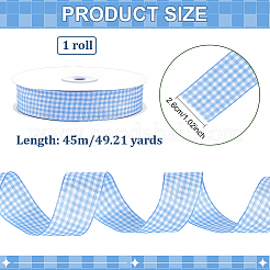 Polyester Tartan Ribbon&nbsp;OCOR-WH0082-574D-03