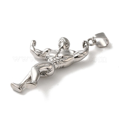 Non-Tarnish Hip Hop Fitness 316L Surgical Stainless Steel Pendants&nbsp;STAS-H194-01P-02