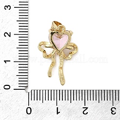 Brass Micro Pave Cubic Zirconia Pendants&nbsp;KK-A275-23G