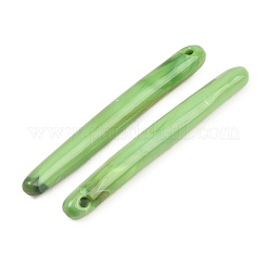 不透明なアクリル大きなペンダント  スティックチャーム  ライムグリーン  74x8.5mm  穴：3mm  約113個/500g&nbsp;OACR-G064-05B