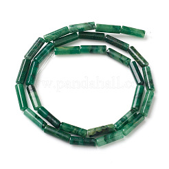 天然アフリカンジェイド石ビーズ連売り  コラム  13~14x4mm  穴：1mm  約30個/連  15.9インチ（40.5cm）&nbsp;X-G-F247-32