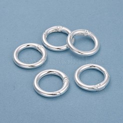 合金プッシュ式リングカン  Oリング  銀  6ゲージ  24x4mm  内径：16.5mm&nbsp;PALLOY-M015-01S