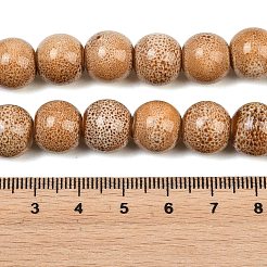 Handmade Fancy Antique Glazed Porcelain Ceramic Round Beads Strands&nbsp;PORC-L019-13mm-06