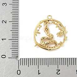 Brass Micro Pave Cubic Zirconia Pendants&nbsp;KK-M326-03G