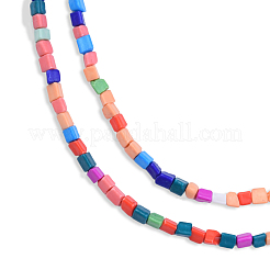 Opaque Spray Painted Glass Bead Strands&nbsp;GLAA-N047-05A