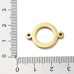 304ステンレススチールクリスタルラインストーンコネクタチャーム  リングリンク  18KGP本金メッキ  16x23x2mm  穴：1.6mm&nbsp;STAS-Z091-06G