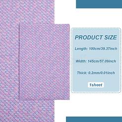 Polyester Mermaid Fish Scale Pattern Fabric&nbsp;DIY-WH0622-024C