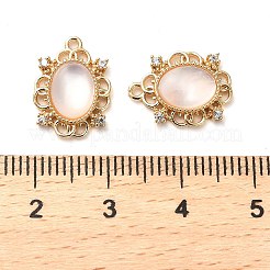 Brass Micro Pave Cubic Zirconia Charms&nbsp;KK-F870-04G