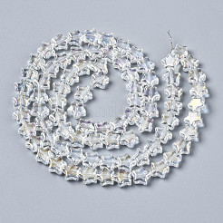 電気メッキガラスビーズセット  ABカラー  スター  クリアAB  8.5x9x4mm  穴：0.7mm  約80個/連  25.20インチ（64cm）&nbsp;EGLA-N008-008-A01