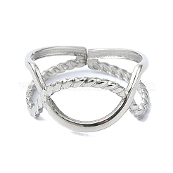 304 Stainless Steel Open Cuff Rings&nbsp;RJEW-M019-55P