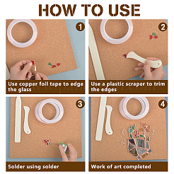 DIYキット  プラスチックレターオープナーナイフを含む  錫はんだワイヤー  コルクカップマットと銅箔マスキングテープ  ミックスカラー&nbsp;TOOL-OC0002-06