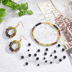 143Pcs 2 Sizes Natural Black Onyx(Dyed & Heated) Beads&nbsp;G-AR0005-03