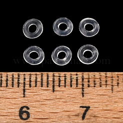 シリコンビーズ  リング  透明  3.5x1mm  穴：1.5mm  約100個/袋&nbsp;SL-H001-04