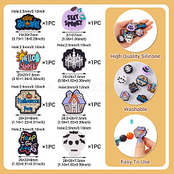 8Pcs 8 Styles Food Grade Eco-Friendly Silicone Beads&nbsp;SIL-TA0003-07A