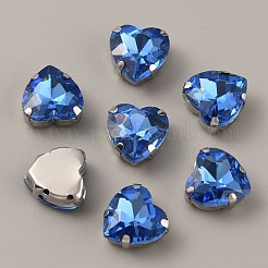 Heart Shape Sew on Rhinestone&nbsp;FIND-WH0128-92C
