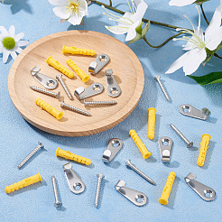 ステンレスフック10セット  ネジ付き  壁掛けフック  ステンレス鋼色  28.5x12.5x10.5mm  穴：4.5mm&nbsp;FIND-TAD0001-01