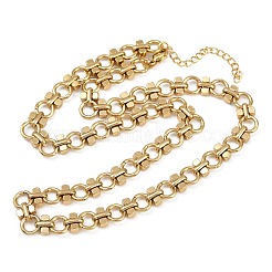304 Stainless Steel Ring Link Chain Necklaces&nbsp;NJEW-H072-02A-G
