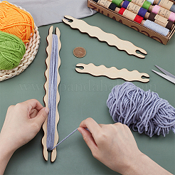 3Pcs 3 Styles Wood Knitting Ruler&nbsp;TOOL-WH0136-164