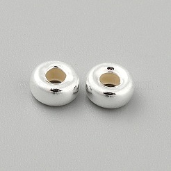 S925 スターリングシルバー ビーズ  ロンデル  銀  5x3mm  穴：2mm&nbsp;LS-STER-WH0019-34C