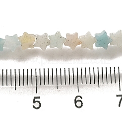 天然フラワーアマゾナイトビーズ連売り  スター  4x4.5x2mm  穴：0.8mm  約102個/連  15.35インチ（39cm）&nbsp;G-G085-B09-01