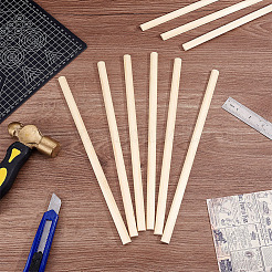 ウッドクラフトスティック  半丸ダボ棒  タペストリーを編むため  アーチ  ベージュ  310x13x7mm&nbsp;DIY-WH0723-058
