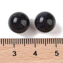 合成ブルーゴールドストーン 穴なし球形ビーズ  ラウンド  10mm&nbsp;G-K353-04A-26