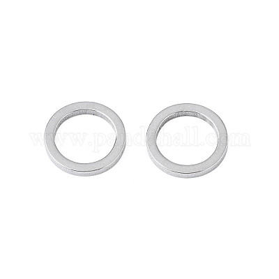変色しない304ステンレススチール製リンクリング  ステンレス鋼色  8x1mm  内径：5.5mm&nbsp;STAS-T047-15D-1
