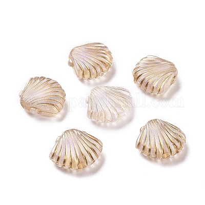 Plating Transparent Acrylic Beads&nbsp;OACR-P013-19-1
