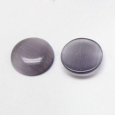 キャッツアイカボション  半円  グレー  16x3mm&nbsp;CE-J002-16mm-10-1