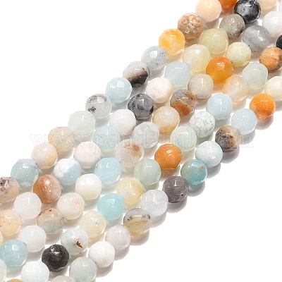 Natural Flower Amazonite Beads Strands&nbsp;X-G-G545-06-1