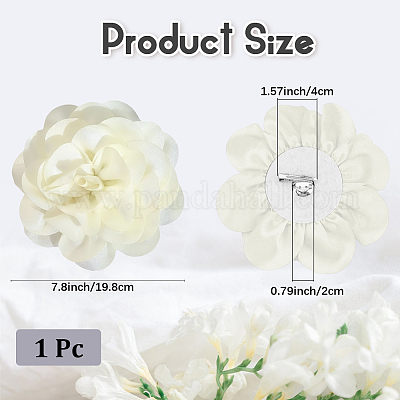 ポリエステルブローチ1個  花  トウモロコシの穂の黄色  200mm&nbsp;JEWB-CN0001-07B-1