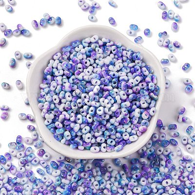 Two Tone Baking Paint Glass Seed Beads&nbsp;SEED-C003-01D-1