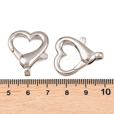 合金製カニカン  ステンレス鋼色  26x22x5.5mm  穴：2.1mm&nbsp;STAS-B121-02P-05-1-1