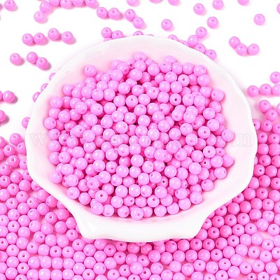 Opaque Baking Paint Glass Beads&nbsp;DGLA-T004-02I-1