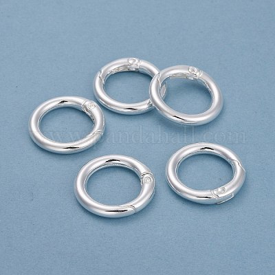 合金プッシュ式リングカン  Oリング  銀  6ゲージ  24x4mm  内径：16.5mm&nbsp;PALLOY-M015-01S-1
