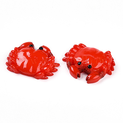 樹脂カボション  カニ  トマト  34.5~35x44.3~45x10.5~11mm&nbsp;RESI-T057-21-1