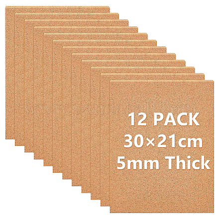12 Sheets Cork Insulation Sheets DIY-BC0016-21-1