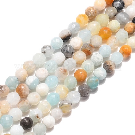 Natural Flower Amazonite Beads Strands&nbsp;X-G-G545-06-1
