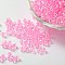 Eco-Friendly Transparent Acrylic Beads, Round, AB Color, Pearl Pink, 4mm, Hole: about 1.2mm; about 17000pcs/500g.