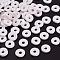 Handmade Polymer Clay Beads, Disc/Flat Round, Heishi Beads, Misty Rose, 6x1mm, Hole: 2mm, about 23500pcs/1000g