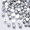 ABS Plastic Cabochons, Half Round, Platinum, 6x3mm, about 5000pcs/bag