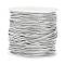 Polyester Elastic Cord, Round, Silver, 1mm, about 21.87 Yards(20m)/Roll