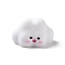 Cute Opaque Resin Cabochons, Cloud with Face Pattern, White, 21x27x17mm
