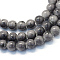 Baking Paint Glass Round Bead Strands, Gray, 8.5~9mm, Hole: 1.5mm, about 105pcs/strand, 31.8 inch