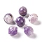 Natural Amethyst Display Decorations, Gemstone Figurine, Planet, 20x18mm