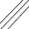 Spray Painted Brass Faceted Ball Chains, Soldered, with Spool, Round, Black, 1.5mm